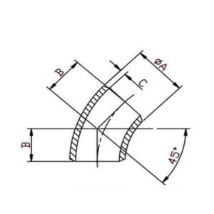 45 Degree LRWE NB sch 10 & 40