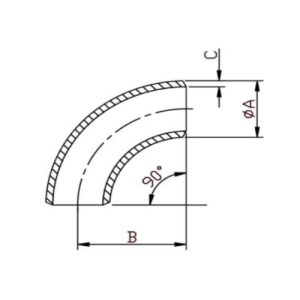 90 Degree LRWE NB sch 10 & 40