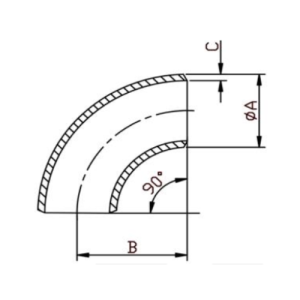 90 Degree SRWE NB sch 10 & 40